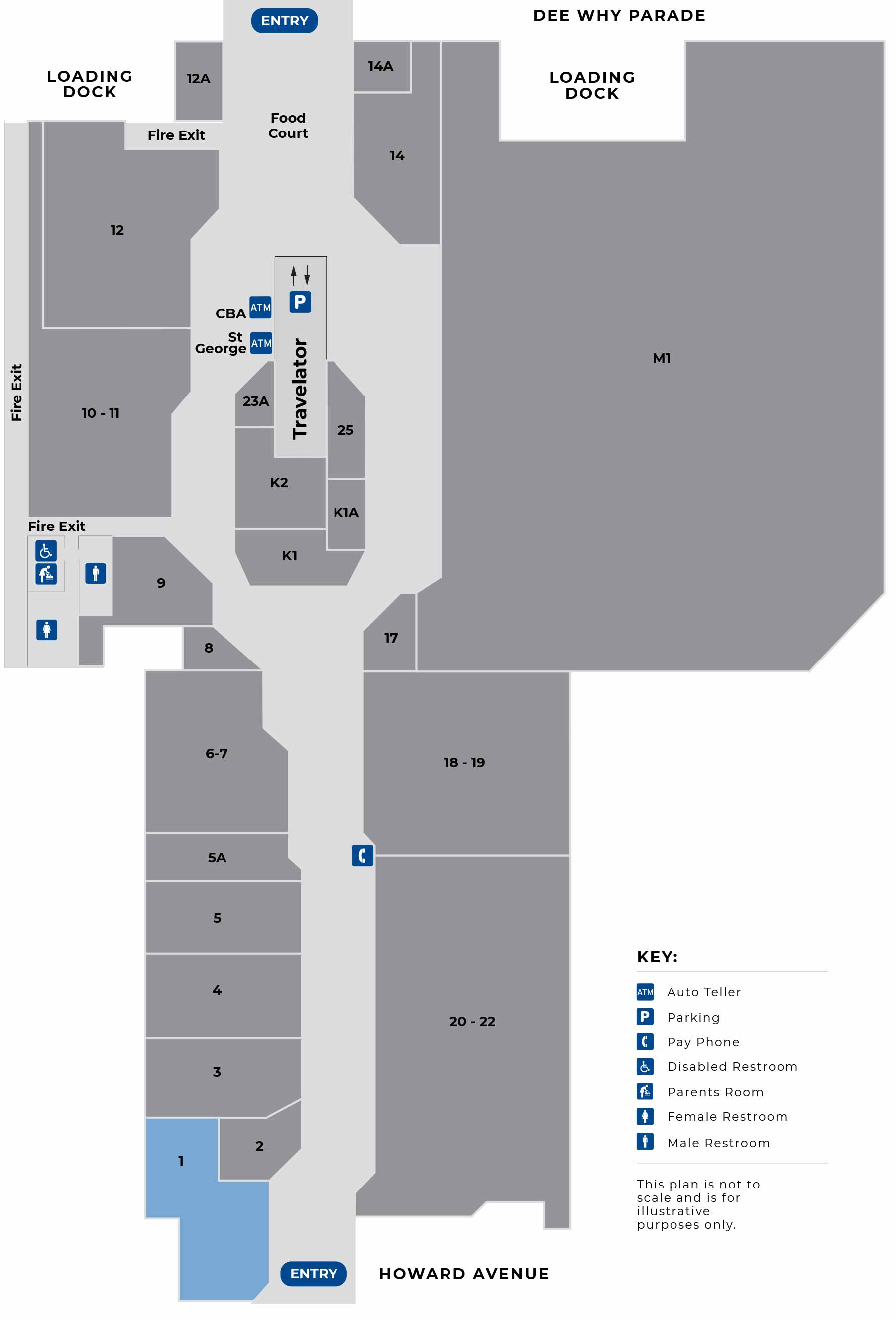 Dee Why Village Plaza | Centre Map